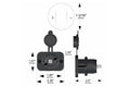 12v Power Socket 20A with cover AND 3 Mounting Brackets