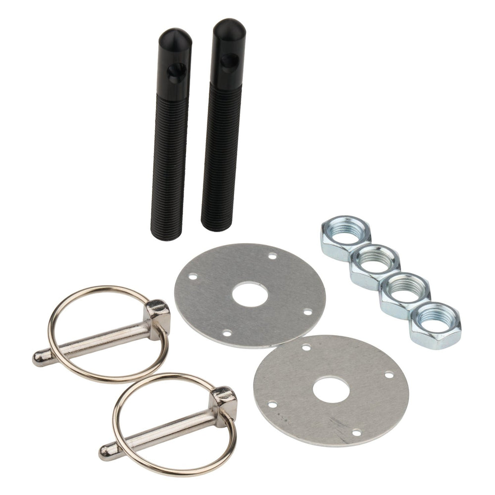 Alum Hood Pin Kit 1/2in with 1/4in Clips Black