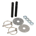 Alum Hood Pin Kit 1/2in with 1/4in Clips Black