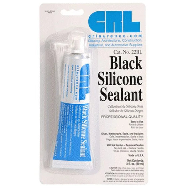 SILICONE SEALANT 3 OZ SQUEEZE TUBE BLACK (12 PACK)