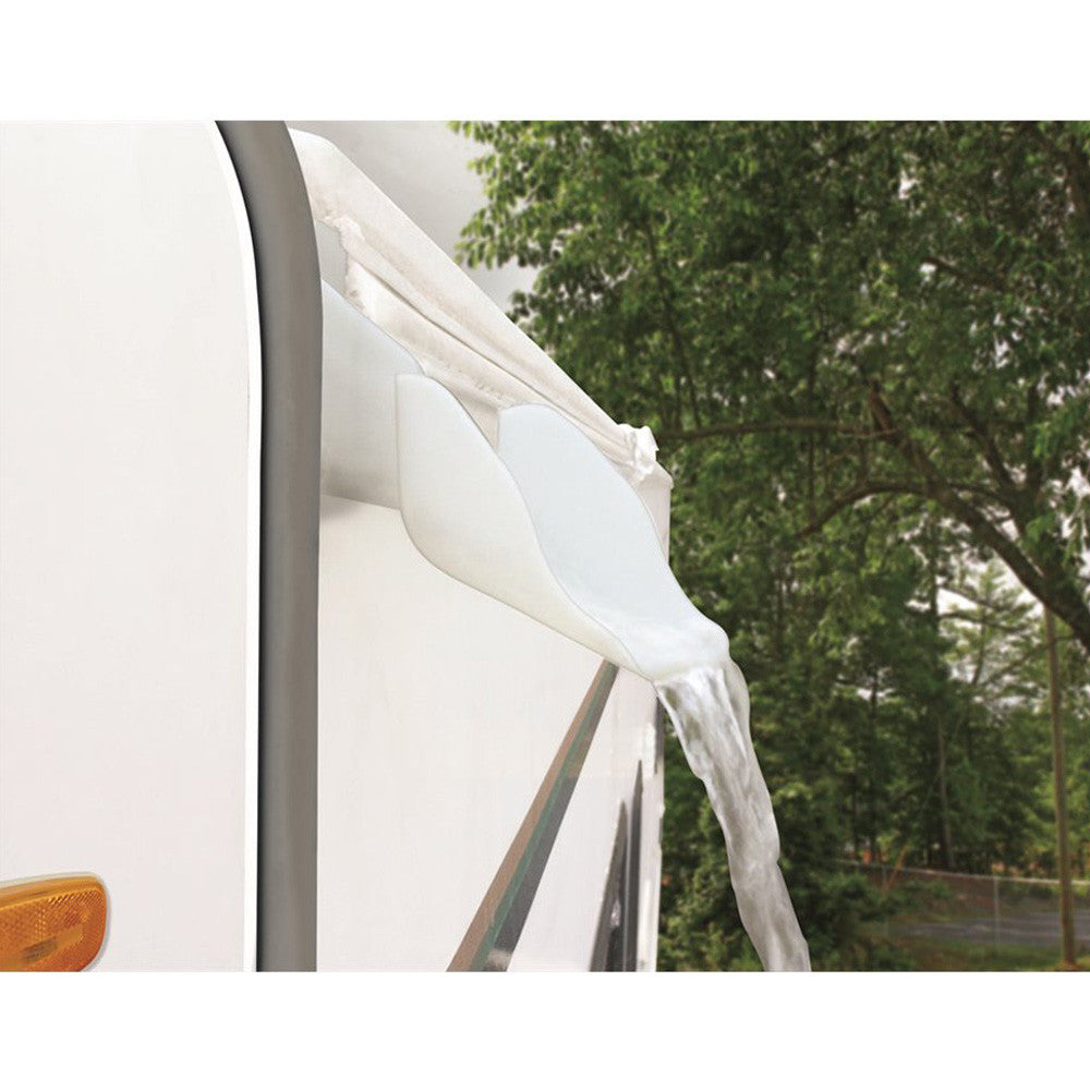 GUTTER SPOUT W/EXT WHITE 4PK (2 LEFT/2 RIGHT)