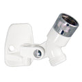 SWIVEL SHOWER CONNECTOR/BRACKET FOR HANDHELD SHOWER CHROME/WHITE