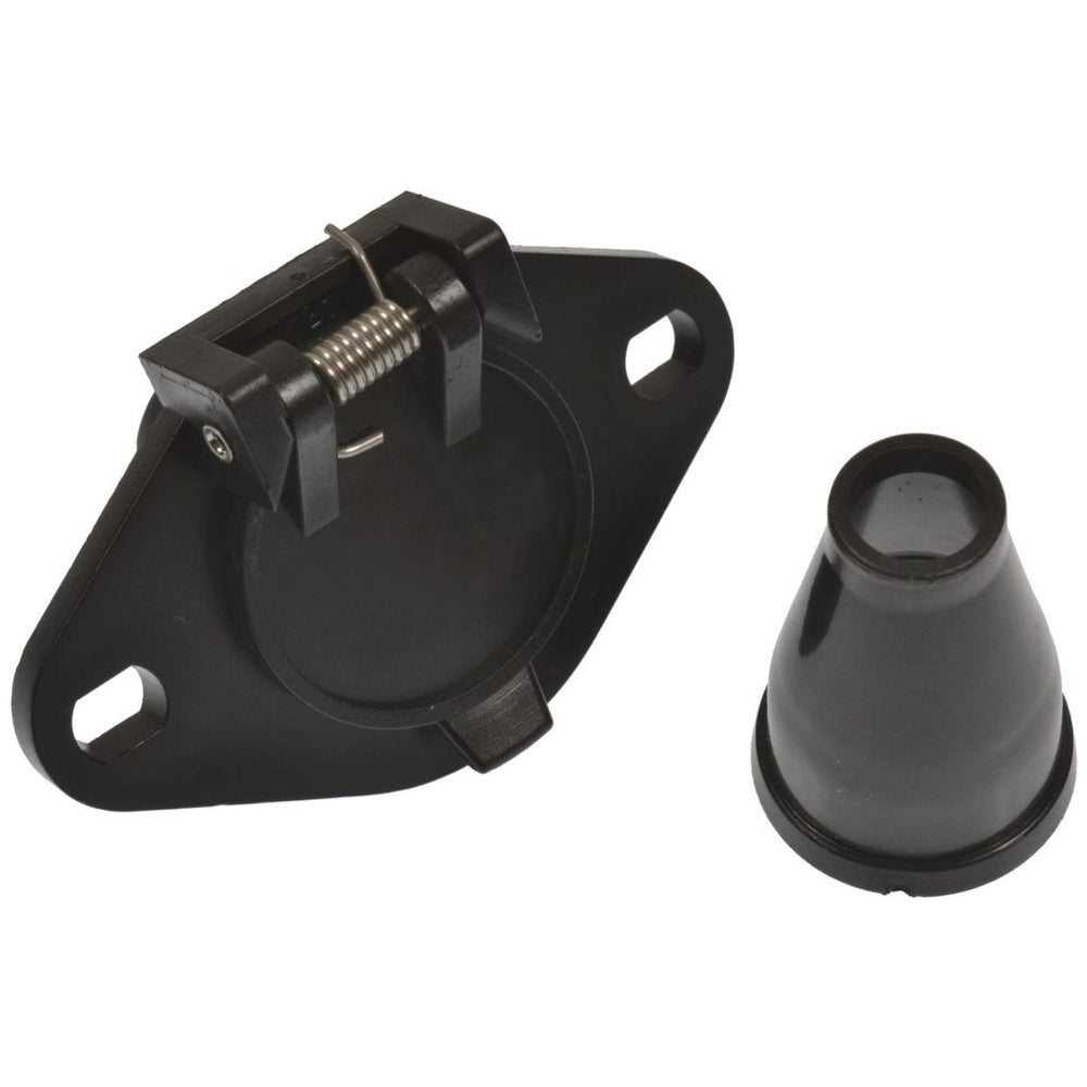 6 POLE ROUND SOCKET WITH RUBBER BOO