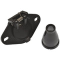 6 POLE ROUND SOCKET WITH RUBBER BOO
