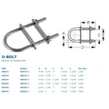 STAINLESS U-BOLT 3/16"X 1-3/8" CRIM
