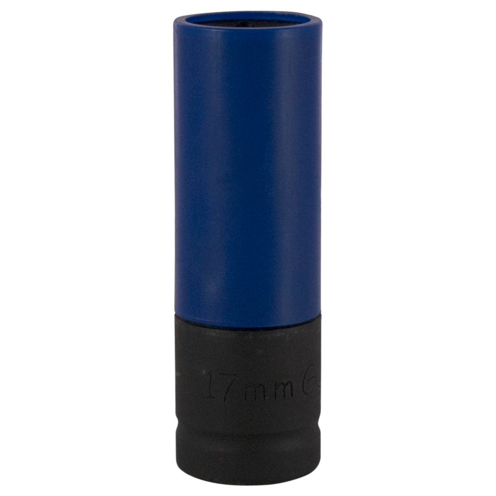 17MM HEX WITH 1/2IN DRIVE THIN WALL IMPACT SOCKETS WITH PROTECTIVE SLEEVE