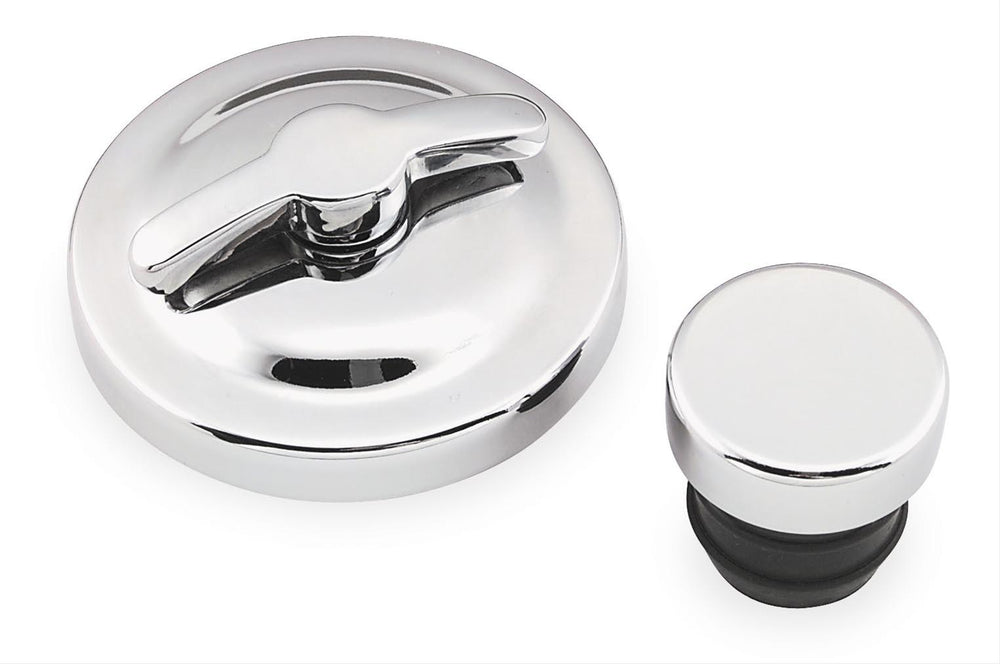 Bikers Choice Big Twin & XL Chrome Custom Oil Tank Cap 1 3/16 Inch Push In Replaces H-D 62644-84T