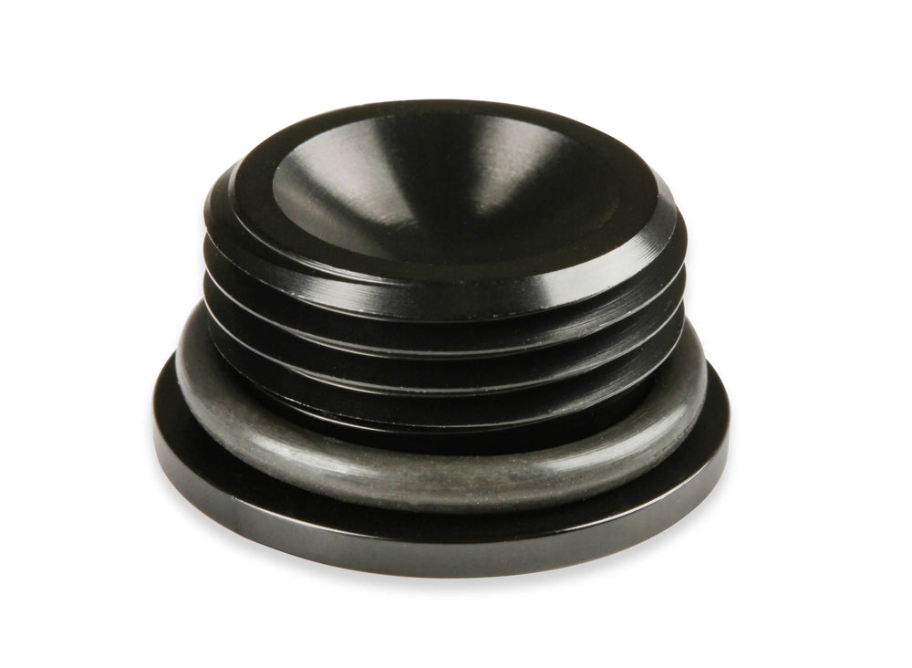 -8AN LOW PROFILE PORT PLUG, BLACK