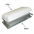 REFRIGERATOR ROOF VENT BASE ONLY20IN