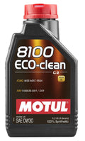 Motul 1L Synthetic Engine Oil 8100 Eco-Clean 0W30 12X1L - C2/API SM/ST.JLR 03.5007 - 1L