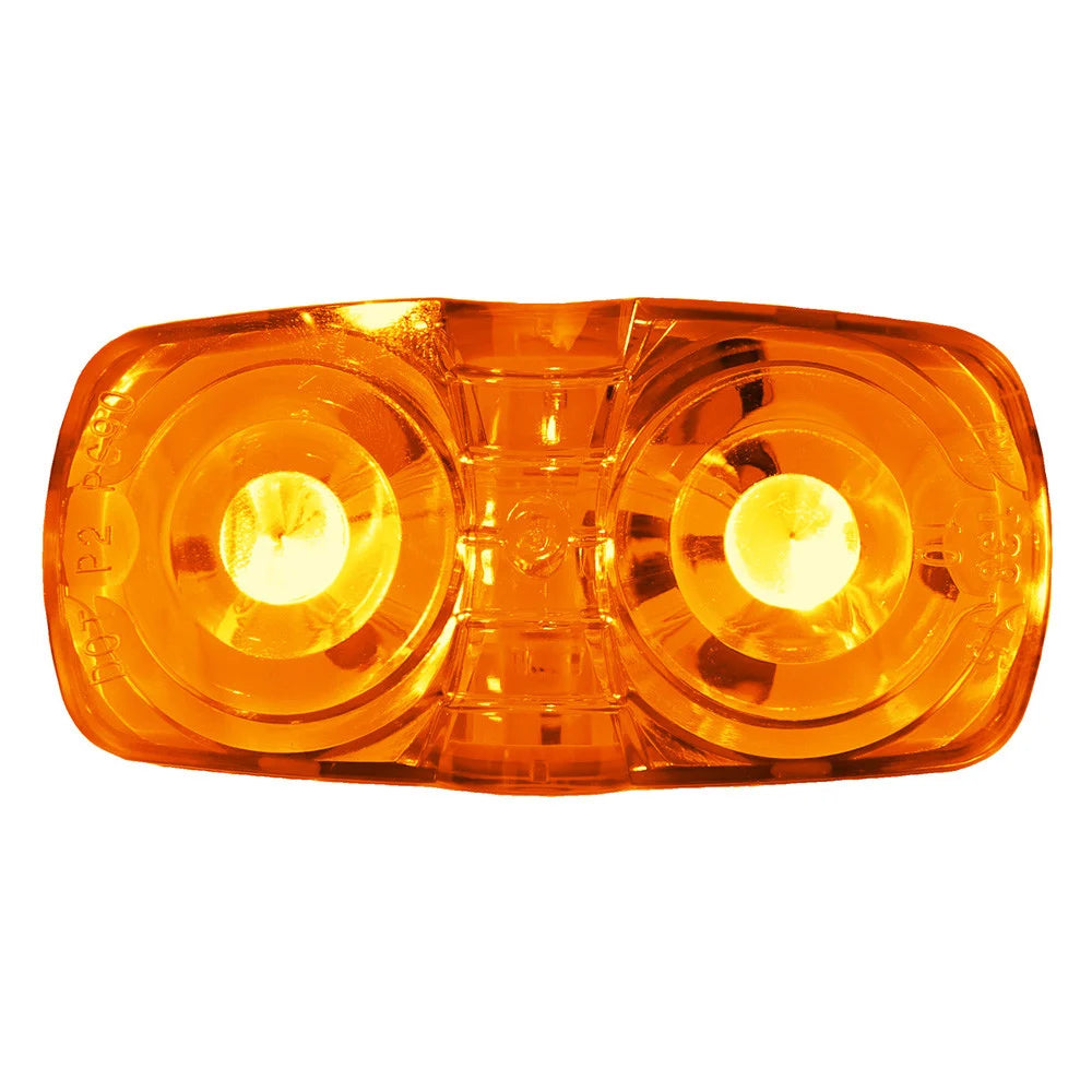 LED M/C RECT DBL BULLS-EYE 4"X2