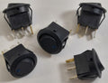 ROUND ROCKER SWITCH WITH BLUE LED NO LEADS 20AMP - PACK OF 5