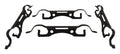 Front Brake Pad Spring Kit for 2011-2022 Jeep WK Grand Cherokee w/o SRT Package Crown Automotive