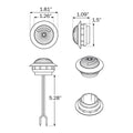 LED1-1/4';M/C;RED;PC;GRM;2PIN FML D