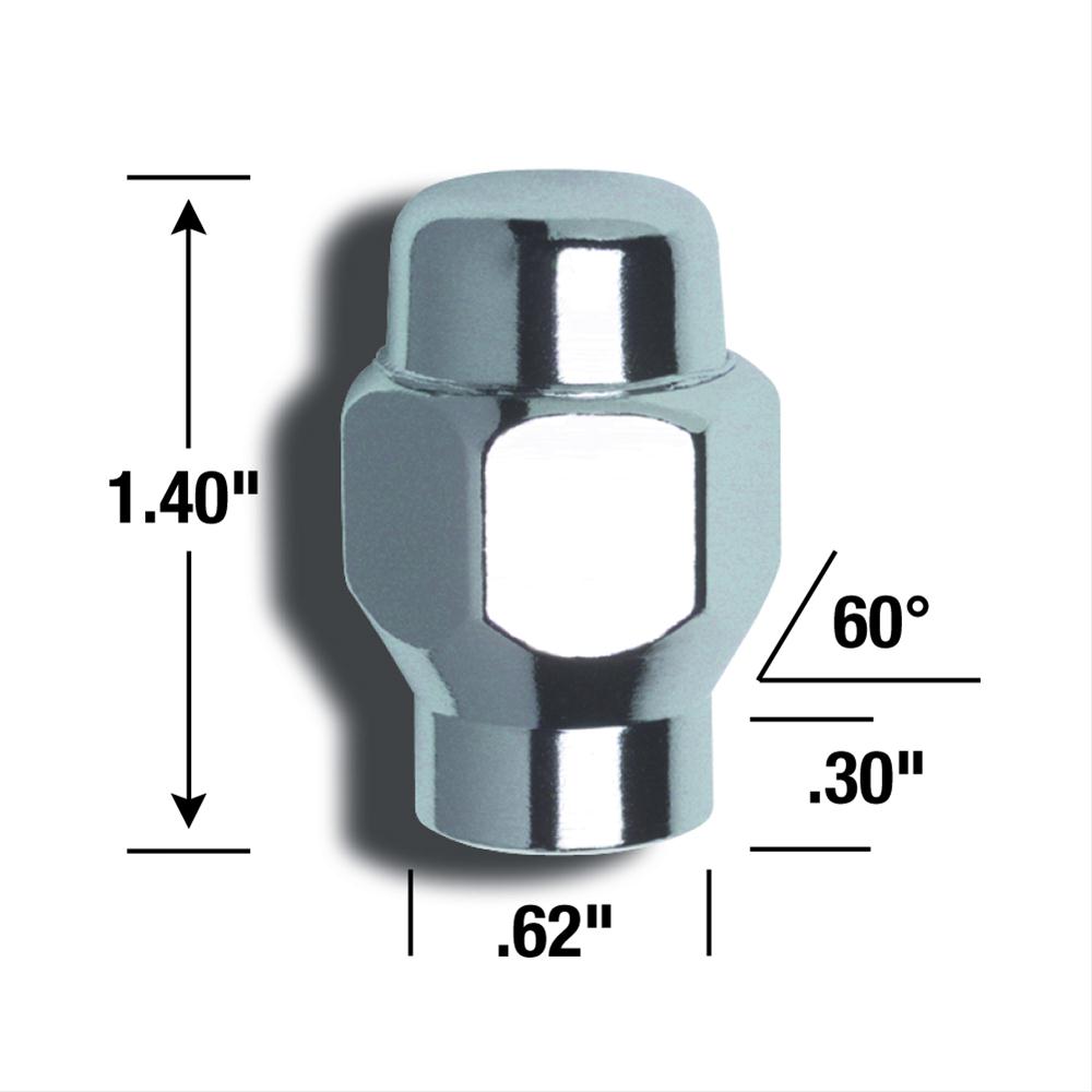 12MM X 1.25 ET CONICAL SEAT (WITH CHROME WASHERS) CLAMSHELL