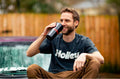 LTS HOLLEY GARMENT WASH TEE - BLACK