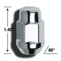 STAINLESS STEEL BULGE ACORN (13/16 HEX) 14MM X 1.50