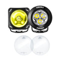 PAIR OF 3.0IN SQUARE CLEAR LENSES A