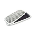 FLOOR REGISTER 2X10 W/DAMPER POLAR WHITE