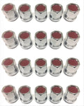 1/2INREDCLOSED END ACORN BULGE BLUE/RED (3/4IN HEX) LUG NUTS 4 BAGGED