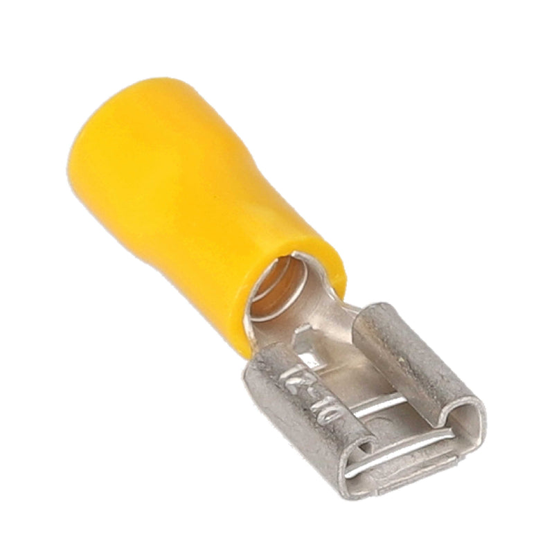 YELLOW VINYL FEMALE QUICK DISCONNECT 12-10 GAUGE .250