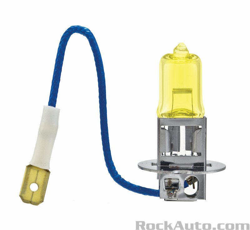 BULB H3 12V 55W PK22S T3.25 YELLOW