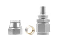 04 AN STRAIGHT PTFE REUSABLE HOSE END CLEAR
