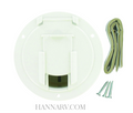CABLE HATCH MED ROUND WHITE CARDED