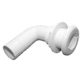 1 1/8IN 90 DEGREE BARBED THRUHULL WHITE