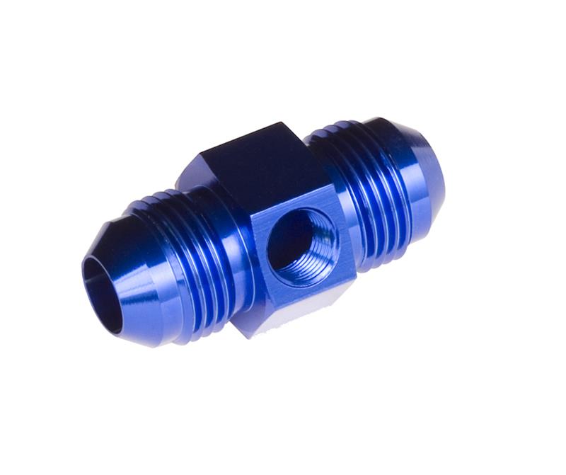 04 MALE TO 04 MALE AN/JIC WITH 1/8 NPT IN HEX BLUE