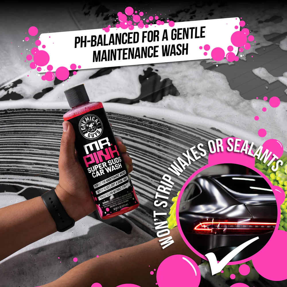 Chemical Guys Mr. Pink Super Suds Shampoo & Superior Surface Cleaning Soap - 16oz