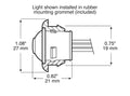 LED MKR/CLRANCE LHT 3/4" 3-WIRE AMB