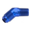 06 45 DEGREE MALE ADAPTER TO 06 (3/8) NPT MALE BLUE