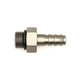 DeatschWerks 6AN ORB Male to 5/16in Male Triple Barb Fitting (Incl O-Ring) - Anodized Matte Black