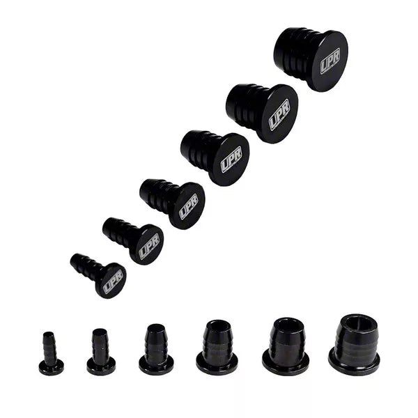 UPR Billet Vacuum Hose Plug 1/2 (14mm)-Black 5008-14