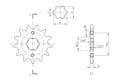 BikeMaster Kawasaki Front Sprocket 520 13T