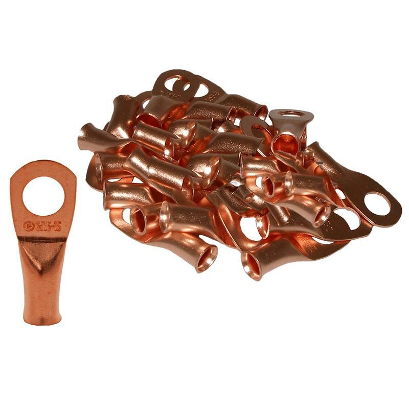 COPPER UNINSULATED RING TERMINAL 8 GAUGE 1/4 INCH