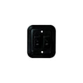 WALL PLATE SWITCH BLACK DOUBLE 3.53 X 3 ON/OFF SPST INCLUDES RAISED BEZE