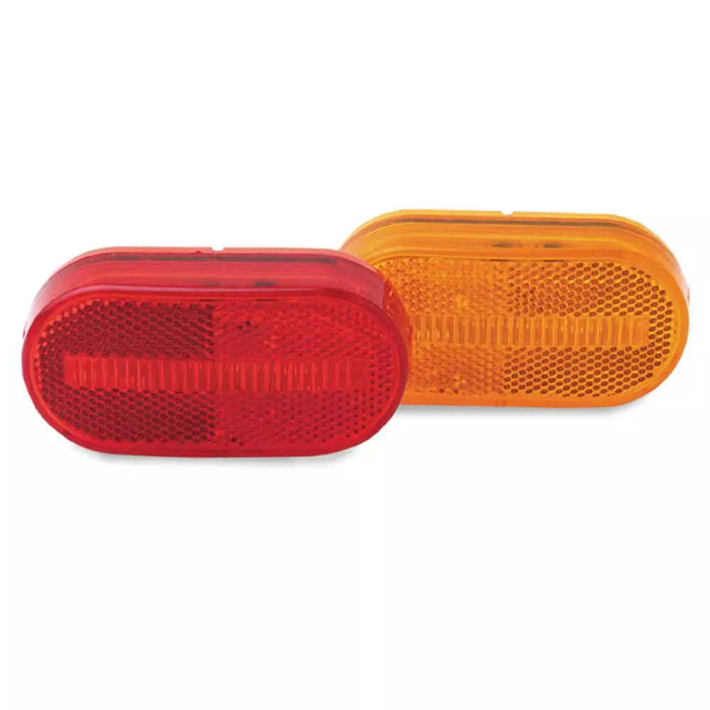 4IN X 2IN RED OBLONG MARKER LIGHT