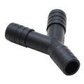 3/4" BARBED "Y" FITTING - BLACK