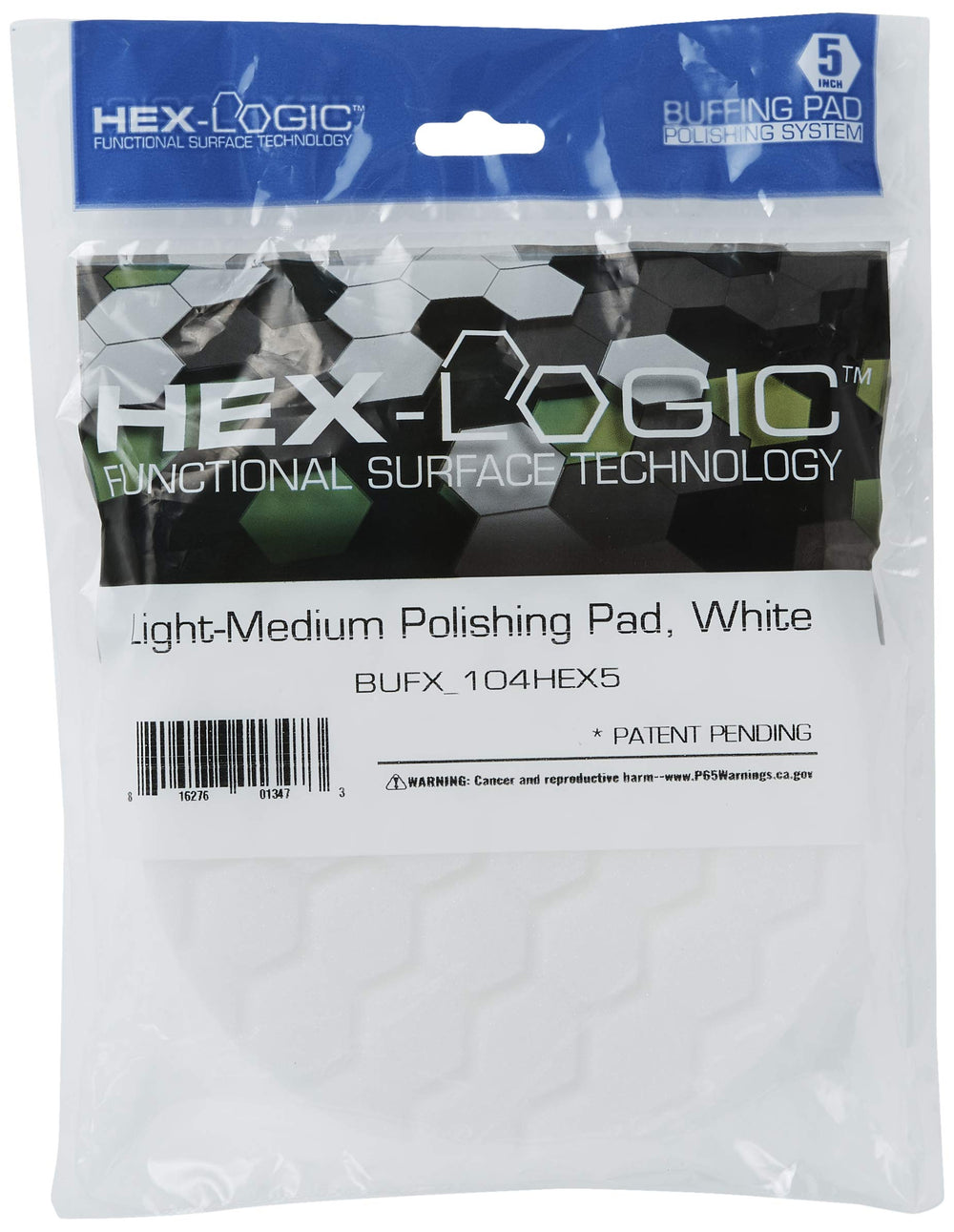 5.5 HEXLOGIC PAD WHITE MEDIUM LIGHT POLISHING PAD (5.5INCH)