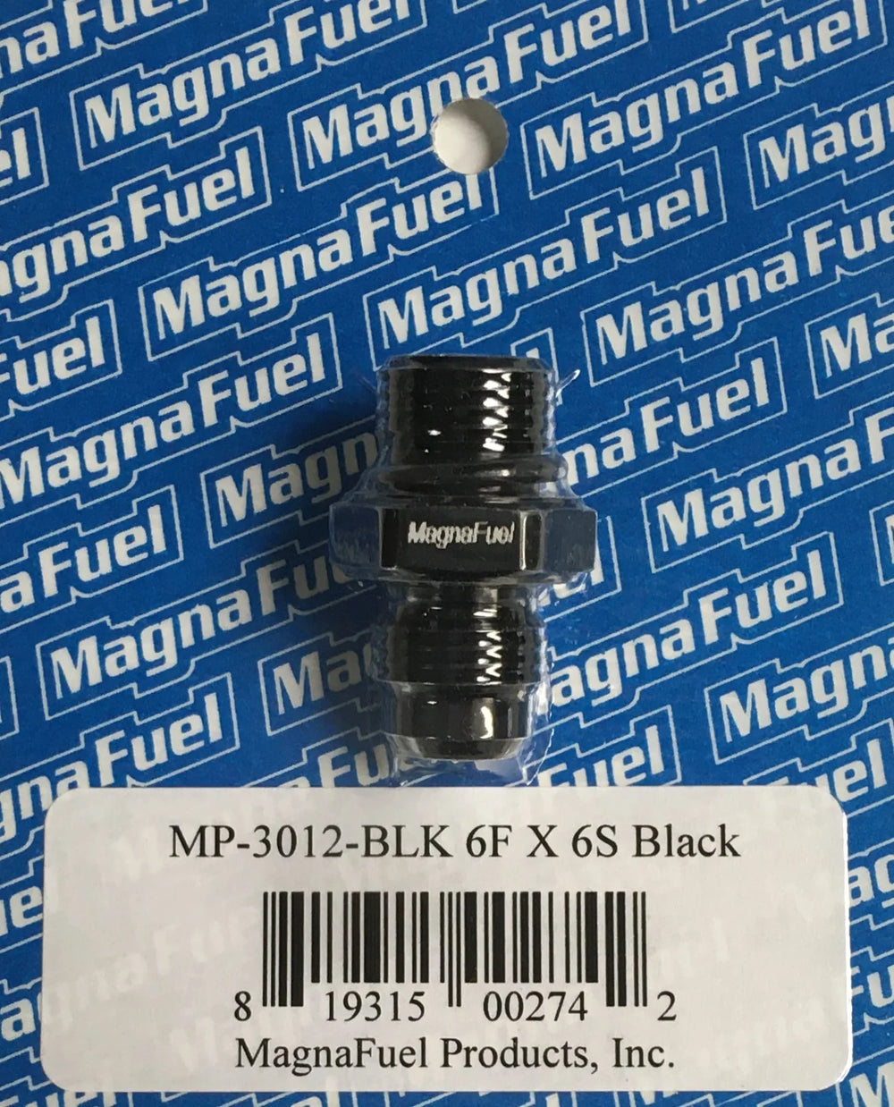 #6an to #6an Male Port Fitting Black