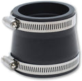 Vibrant Non Reinforced Silicone Reducer 3in ID x 4in ID x 3in long BLK incl 2 SS Worm Gear Clamps