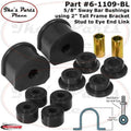 Prothane 88-94 Chevy Cavalier Rear Sway Bar Bushings - 15mm - Black