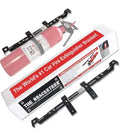 Red Nylon Fire Extinguisher Holder attaches to any 3 inch Diameter Roll Bar RT Off Road
