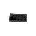 4IN X 10IN FLOOR REGISTER DAMPERED METAL BLACK