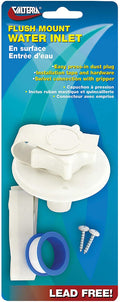 WATER INLET 23/4IN PLASTIC FLANGE MPT WHITE CARDED