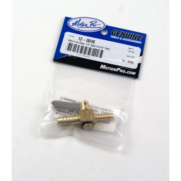 Motion Pro Inline Fuel Valve 1/4 To 5/16