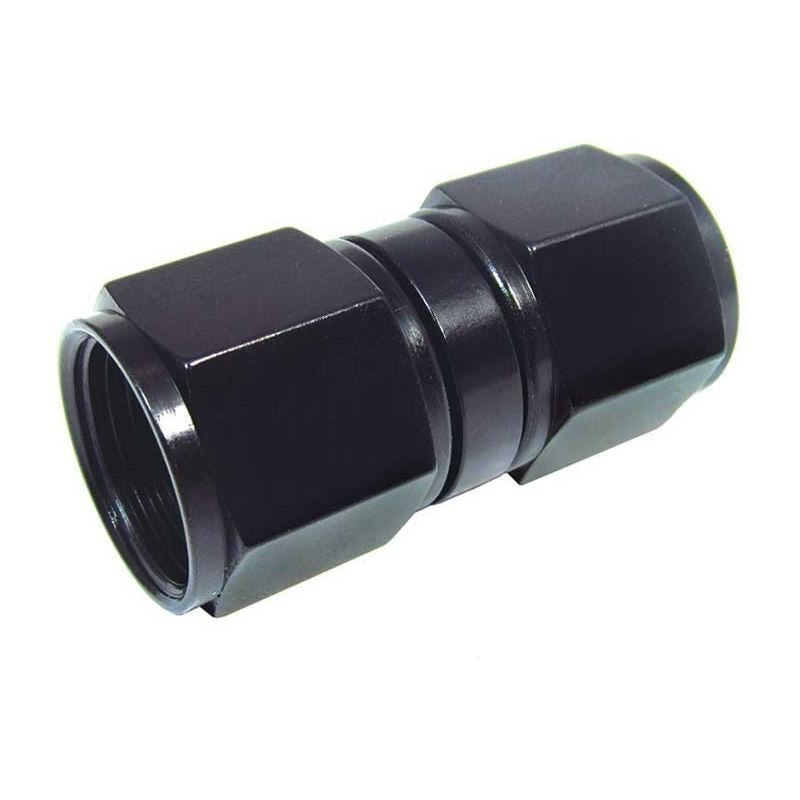 10AN FEMALE BLACK STRAIGHT SWIVEL COUPLER