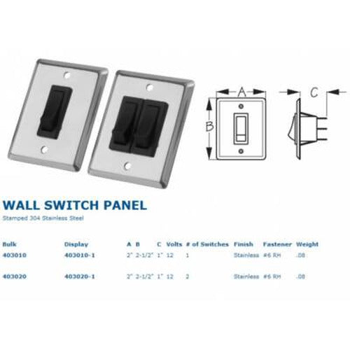 DOUBLE GANG WALL SWITCH - SS